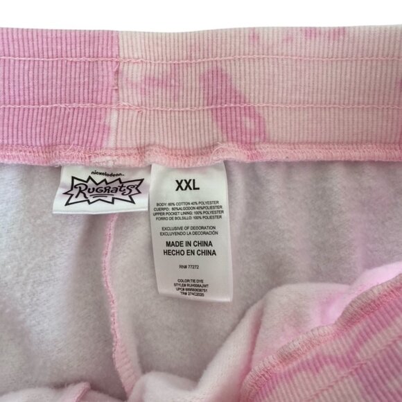 Nickelodon Rugrats Pink Tie Dye Sweat Pant Joggers - XXL - Picture 7 of 7